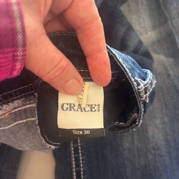 Grace Easy Fit Embellished Jeans - Size 30 - Picture 9 of 9